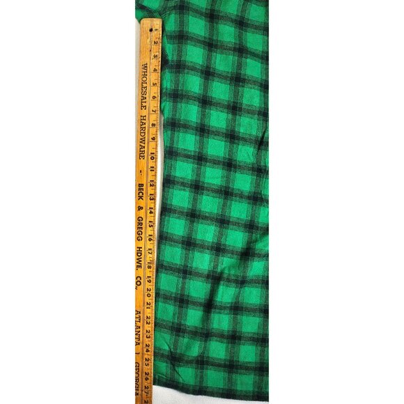 Vtg L.L. Bean Mens Plaid Flannel Pajama Set XL Green Check Cotton Sleepwear - Picture 8 of 12